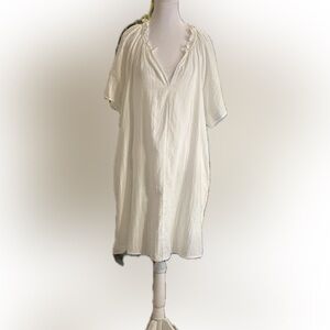 NWT Old Navy White V-Neck Relaxed dresss